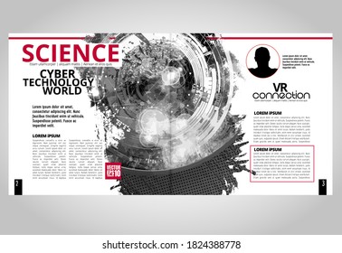 Brochure, ebook or presentation mockup ready for use, vector illustration easy to editable