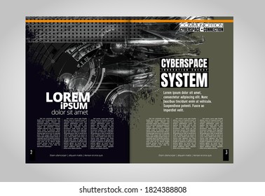 Brochure, ebook or presentation mockup ready for use, vector illustration easy to editable