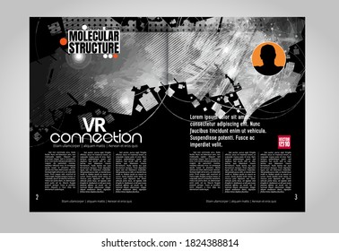 Brochure, ebook or presentation mockup ready for use, vector illustration easy to editable