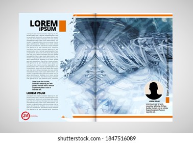 Brochure, ebook or presentation mockup ready for use, vector illustration easy to editable