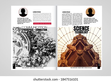 Brochure, ebook or presentation mockup ready for use, vector illustration easy to editable