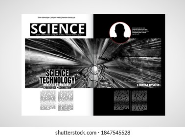 Brochure, ebook or presentation mockup ready for use, vector illustration easy to editable