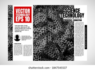 Brochure, ebook or presentation mockup ready for use, vector illustration easy to editable