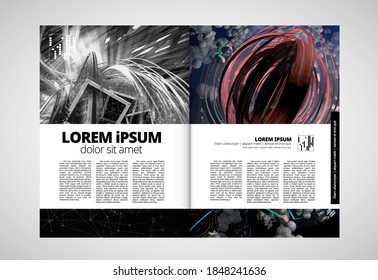 Brochure, ebook or presentation mockup ready for use, vector illustration easy to editable