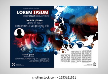 Brochure, ebook or presentation mockup ready for use, vector illustration easy to editable