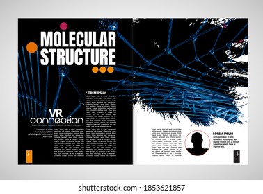 Folleto, libro o simulación de presentación listo para su uso, ilustración vectorial fácil de editar