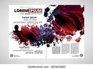 Brochure, ebook or presentation mockup ready for use, vector illustration easy to editable
