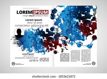 Brochure, ebook or presentation mockup ready for use, vector illustration easy to editable