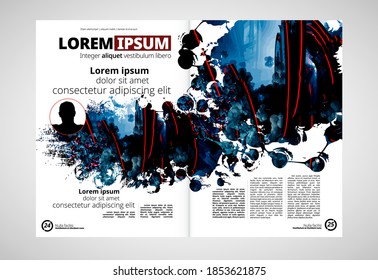 Brochure, ebook or presentation mockup ready for use, vector illustration easy to editable