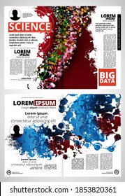 Brochure, ebook or presentation mockup ready for use, vector illustration easy to editable