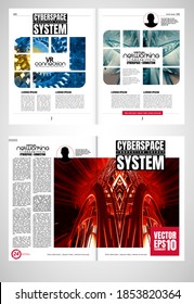 Brochure, ebook or presentation mockup ready for use, vector illustration easy to editable