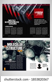 Brochure, ebook or presentation mockup ready for use, vector illustration easy to editable