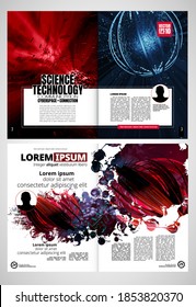 Brochure, ebook or presentation mockup ready for use, vector illustration easy to editable