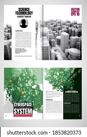 Brochure, ebook or presentation mockup ready for use, vector illustration easy to editable