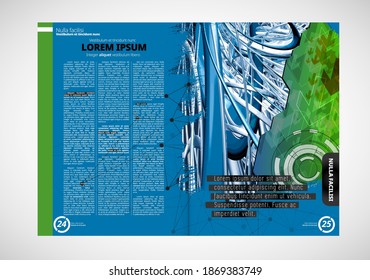 Brochure, ebook or presentation mockup ready for use, vector illustration easy to editable