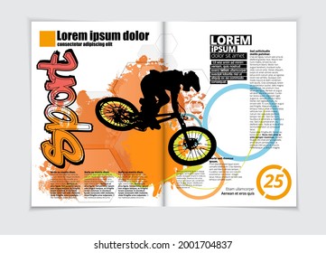 Brochure, ebook or presentation mockup ready for use, vector illustration easy to editable
