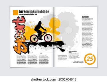 Brochure, ebook or presentation mockup ready for use, vector illustration easy to editable
