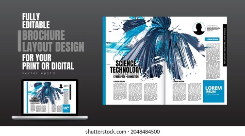 Broschüre, E-Book oder Präsentationen, leicht zu bearbeitbare Vektorgrafik