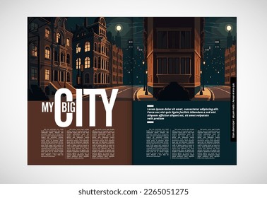 Brochure, ebook or presentation mockup ready for use, vector illustration easy to editable