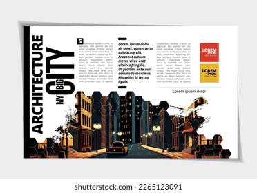 Brochure, ebook or presentation mockup ready for use, vector illustration easy to editable