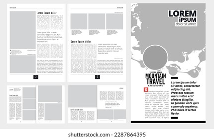 Brochure, ebook or presentation mockup ready for use, vector illustration easy to editable