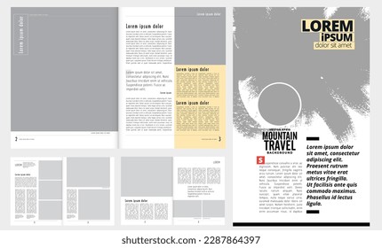 Brochure, ebook or presentation mockup ready for use, vector illustration easy to editable