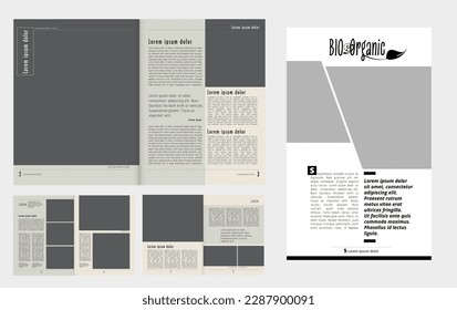 Brochure, ebook or presentation mockup ready for use, vector illustration easy to editable