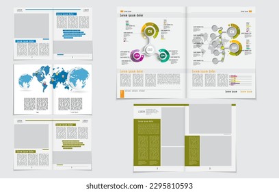 Brochure, ebook or presentation mockup ready for use, vector illustration easy to editable