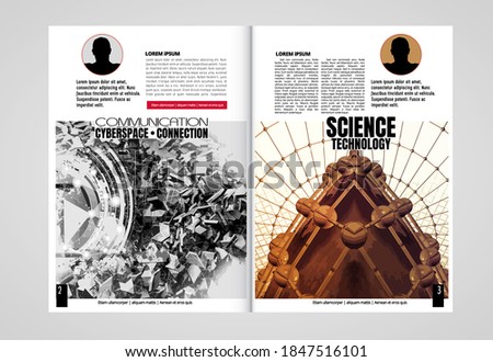 Brochure, ebook or presentation mockup ready for use, vector illustration easy to editable