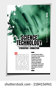 Brochure, ebook or presentation mockup with technology subject ready for use, vector illustration easy to editable