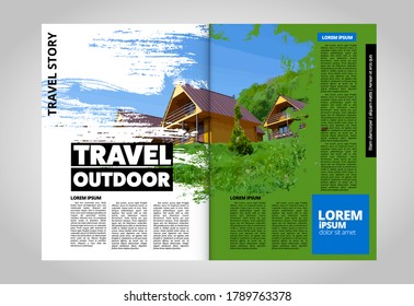 Brochure, ebook or presentation ready for use, vector illustration easy to editable