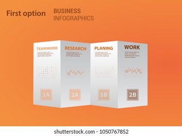 brochure with finance elements for business and teamwork