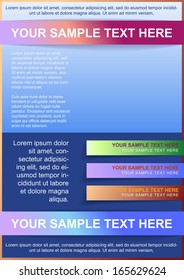 Brochure, flayer or cover template blue with bright color elements