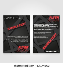 Brochure Flier Design Template. Vector Concert Poster Illustration. Leaflet Cover Layout In A4 Size.