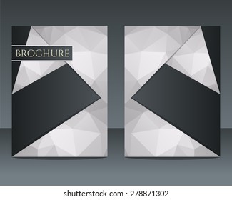 Brochure and flyer a4 size design template. Best for management consulting company or other companies. Unique and unusual geometric design. Vector illustration