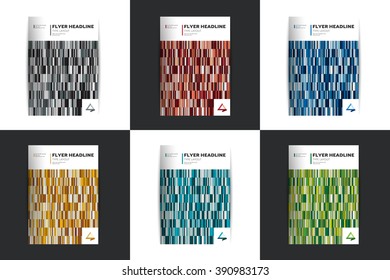 Brochure, flyer, annual report cover design. Various color templates.