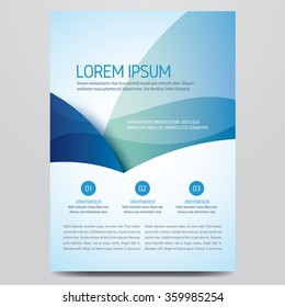 Brochure, flyer, annual report, magazine cover vector template. Modern corporate design.