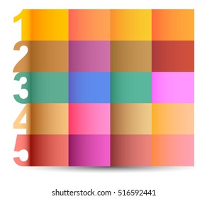 Brochure, flyer, catalog design template and layout with numbers, table of contents.