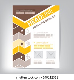 Brochure, flyer, cover vector design template with abstract elements.