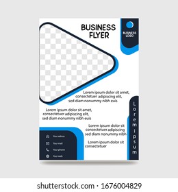 Brochure Flyer creative design. Multipurpose Shape template. Trendy minimalist flat geometric design. Vertical banner illustration