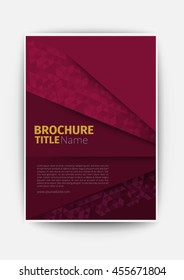 brochure flyer dark magenta Modern Vector abstract brochure / book / flyer design template business  design layout template in A4 size, with blur background, vector eps10.