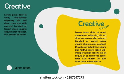 brochure or flyer design with circle. Creative concept flyer or brochure. Template is white with a place for photos.