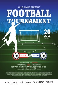 brochure flyer design for football tournament