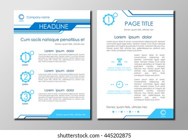 Brochure flyer design layout, size A4, front and back page template