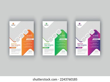 Brochure Flyer design Layout template, size A4, Front page and back page, infographics. Easy to use and edit.