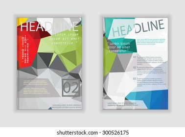  brochure flyer design layout template in A4 size, vector eps10