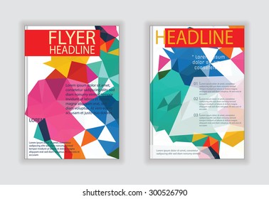 brochure flyer design layout template in A4 size, with bleed, vector eps10.