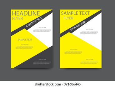 Brochure  flyer design layout template, annual report, size A4, vector illustration 