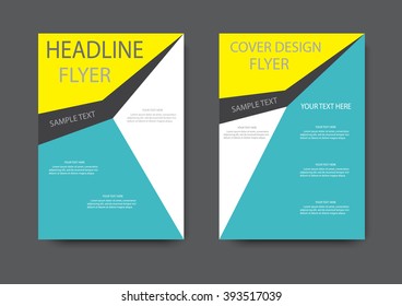 Brochure  flyer design layout template, annual report, size A4, vector illustration 