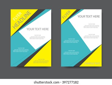 Brochure  flyer design layout template, annual report, size A4, vector illustration 